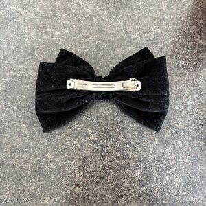 Black Velvet Bow Hair Clip